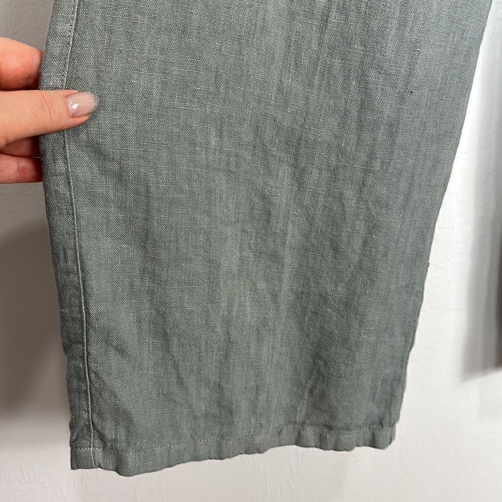 Sea Glass Lane Gray Linen Wide Leg Easy Long Pants Size M - Picture 5 of 12